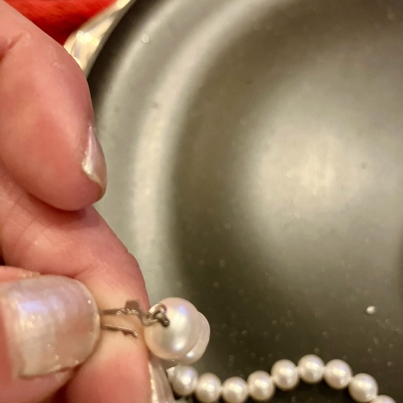 SET- 14K White Gold Cultured Freshwater Pearl Necklace and Bracelet. NWOT. - Picture 4 of 16